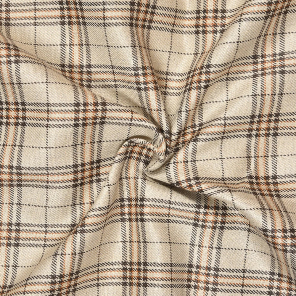 Beige-Brown-Checks-Tweed-Wool-Fabric-90761