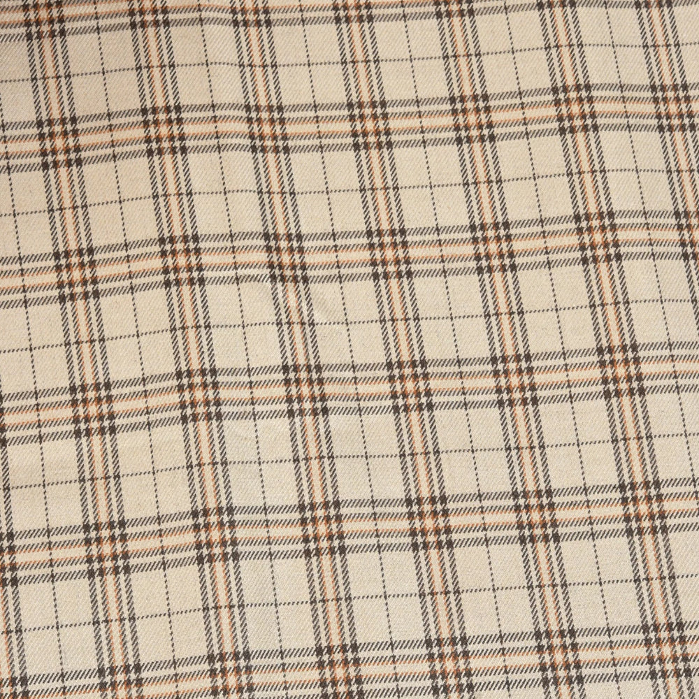 Beige-Brown-Checks-Tweed-Wool-Fabric-90761