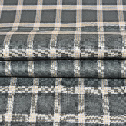 Gray-Beige-Checks-Tweed-Wool-Fabric-90767
