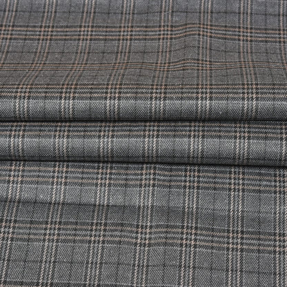 Gray-Black-Checks-Tweed-Wool-Fabric-90768