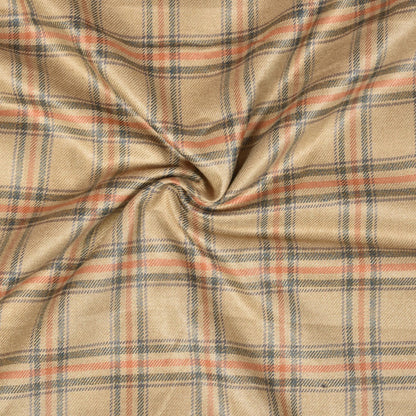 Beige-Gray-Checks-Tweed-Wool-Fabric-90769