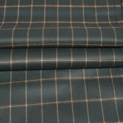 Green-White-Checks-Tweed-Wool-Fabric-90770