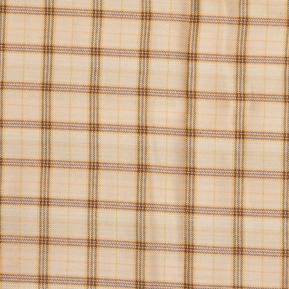 Beige-Brown-Checks-Tweed-Wool-Fabric-90772