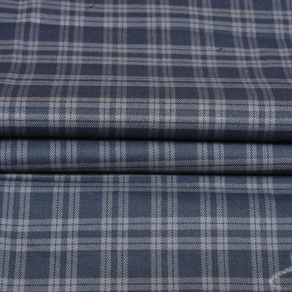 Black-Gray-Checks-Tweed-Wool-Fabric-90773