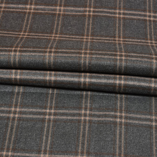 Black-Beige-Checks-Tweed-Wool-Fabric-90774