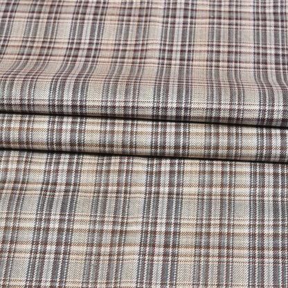 Beige-Brown-Checks-Tweed-Wool-Fabric-90775
