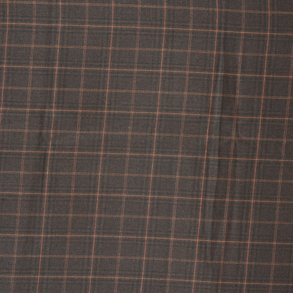 Brown-Orange-Checks-Tweed-Wool-Fabric-90776