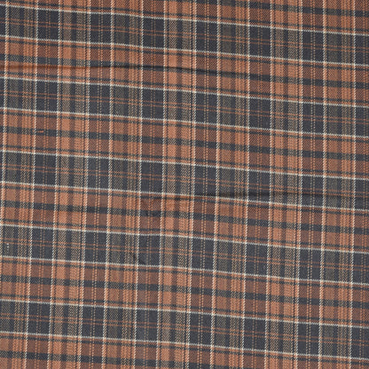 Brown-Black-Checks-Tweed-Wool-Fabric-90778