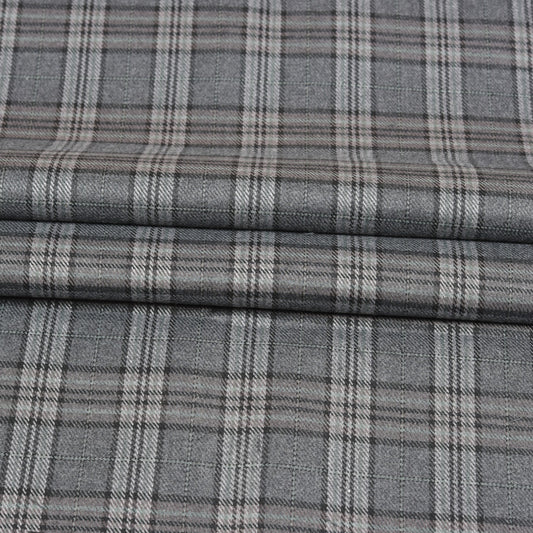 Gray-Black-Checks-Tweed-Wool-Fabric-90779