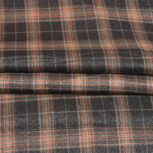 Black-Brown-Checks-Tweed-Wool-Fabric-90781