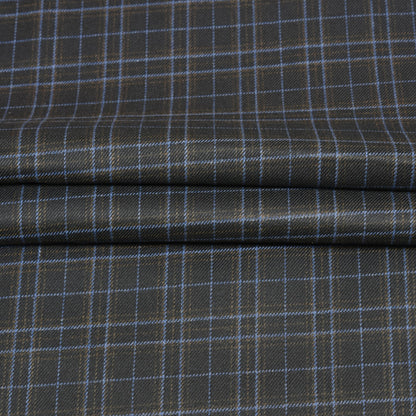 Black-Blue-Checks-Tweed-Wool-Fabric-90782