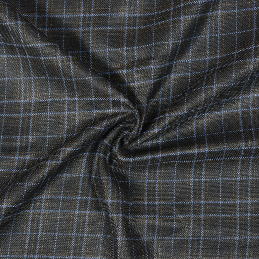 Black-Blue-Checks-Tweed-Wool-Fabric-90782