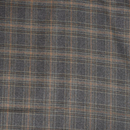 Black-Orange-Checks-Tweed-Wool-Fabric-90784