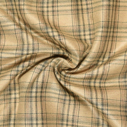 Beige-Green-Checks-Tweed-Wool-Fabric-90785