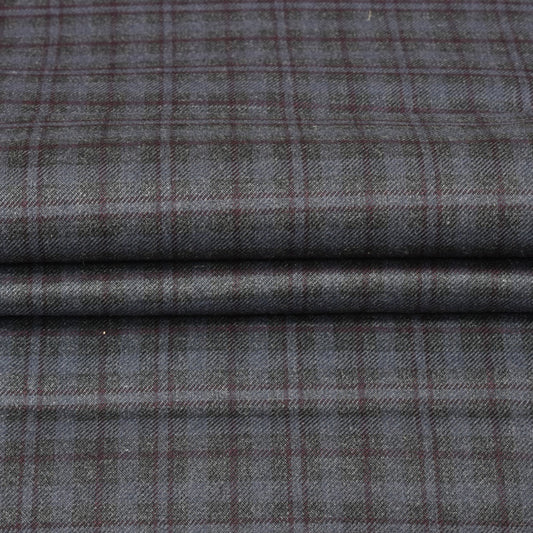 Gray-Black-Checks-Tweed-Wool-Fabric-90787