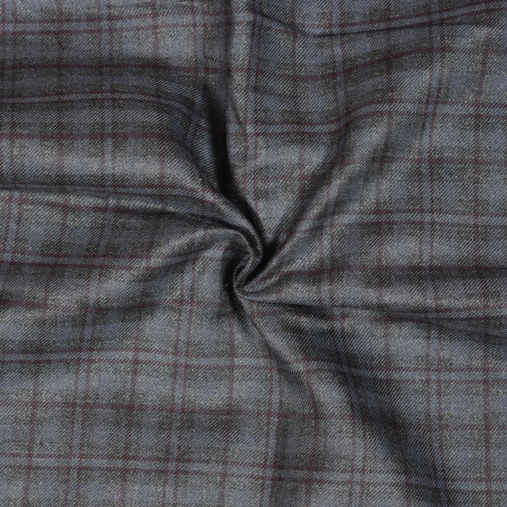 Gray-Black-Checks-Tweed-Wool-Fabric-90787