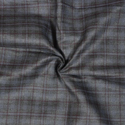 Gray-Black-Checks-Tweed-Wool-Fabric-90787