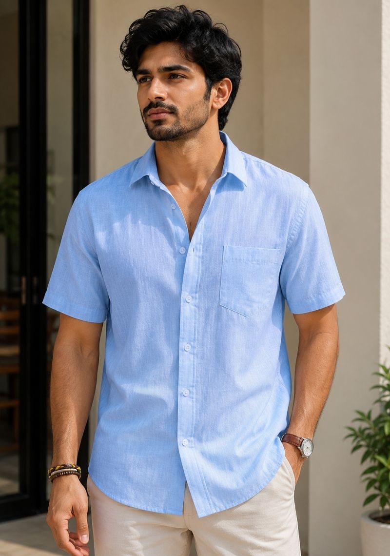 Men Premium Half Sleeves Shirt