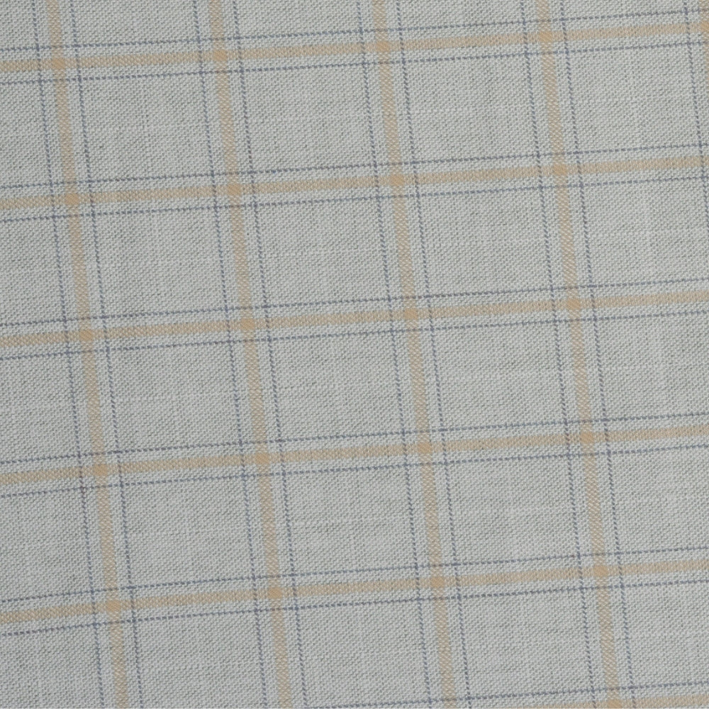 Wool Blazer Fabric (2 Meter)-White Beige and Black Checks-90644