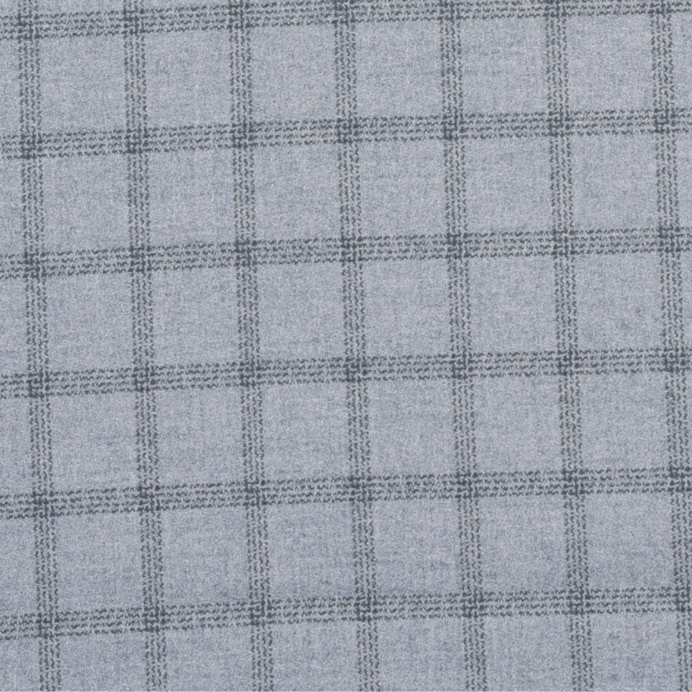 Wool Blazer Fabric (2 Meter)-White Black Checks-90650